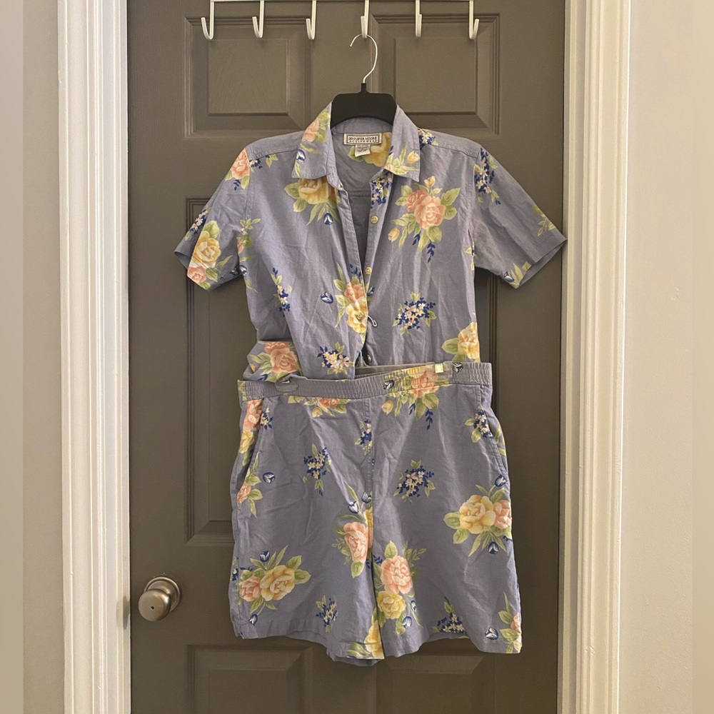 Blue Floral Matching Set
